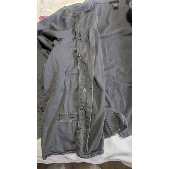 Lane Bryant Jacket Woman’s Size 28 Ruffle Front Black Blazer Pockets - Picture 5 of 12